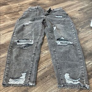 SHEIN Gray Distressed Women Jeans